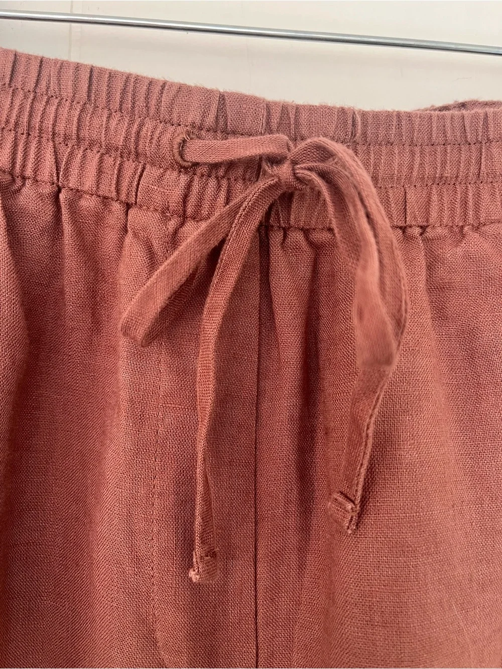 Banana Republic The Getaway Straight Leg Pull On Pant in Linen Size XS